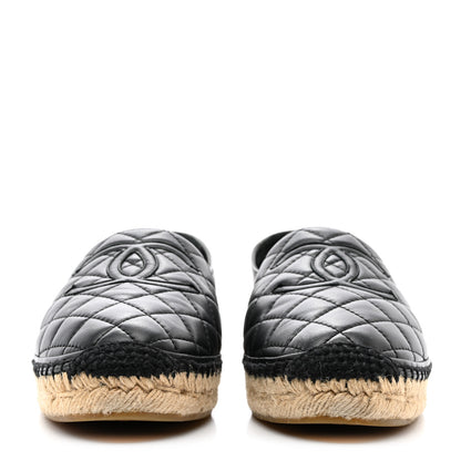 Chanel Lambskin Quilted CC Espadrilles 40 Black 2 of 10