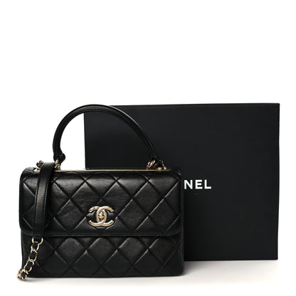 Chanel Lambskin Quilted Small Trendy CC Dual Handle Flap Bag Black 13 of 13