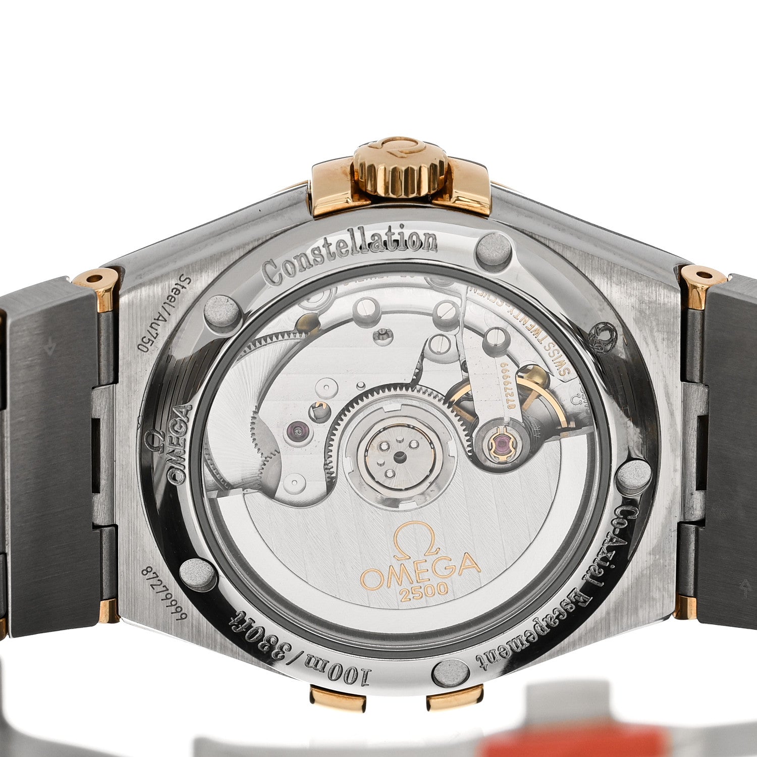 Omega Stainless Steel 18K Yellow Gold Diamond 35mm Constellation Co-Axial Automatic Watch Silver 123.20.35.20.52.002 4 of 5