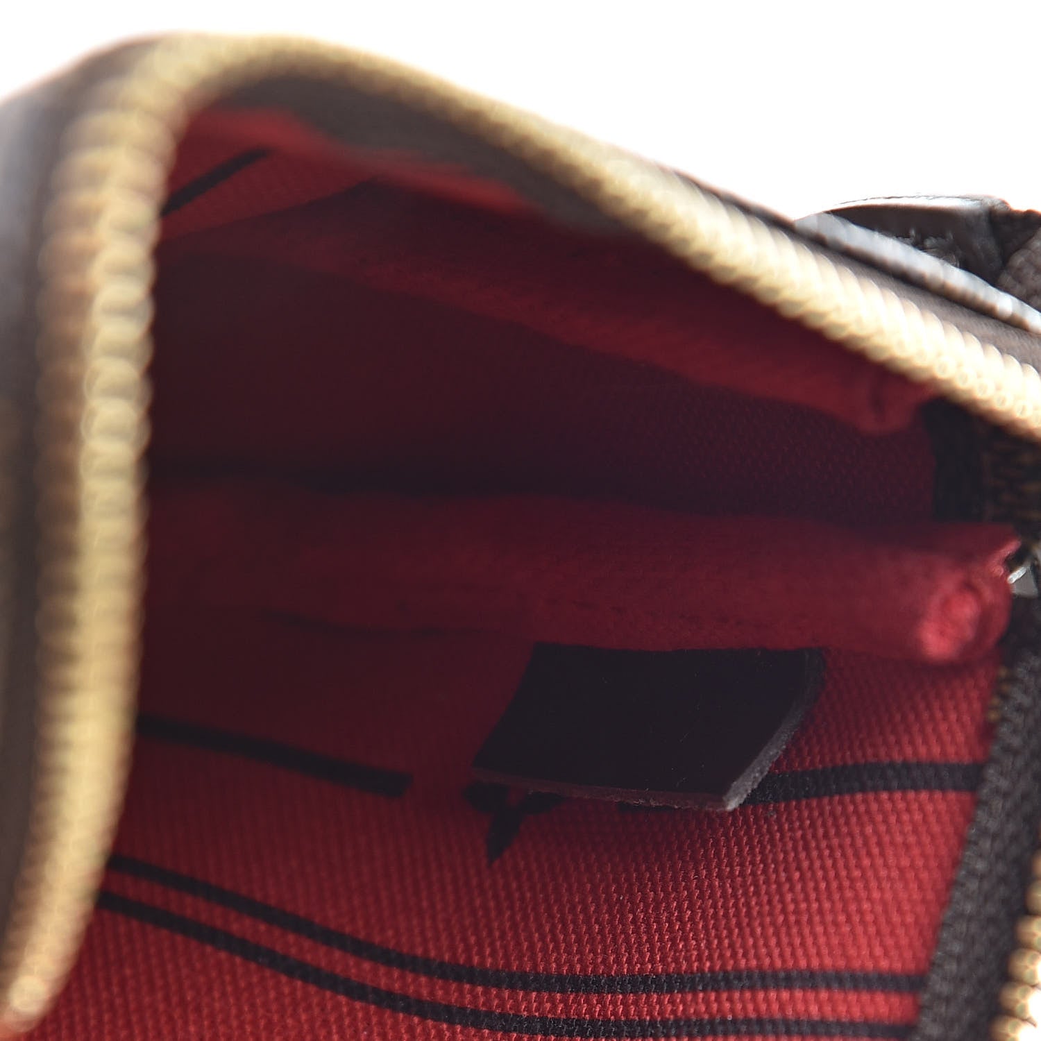 Louis Vuitton Damier Ebene Complice Trunks and Bags Mini Pochette Accessories Red 7 of 9
