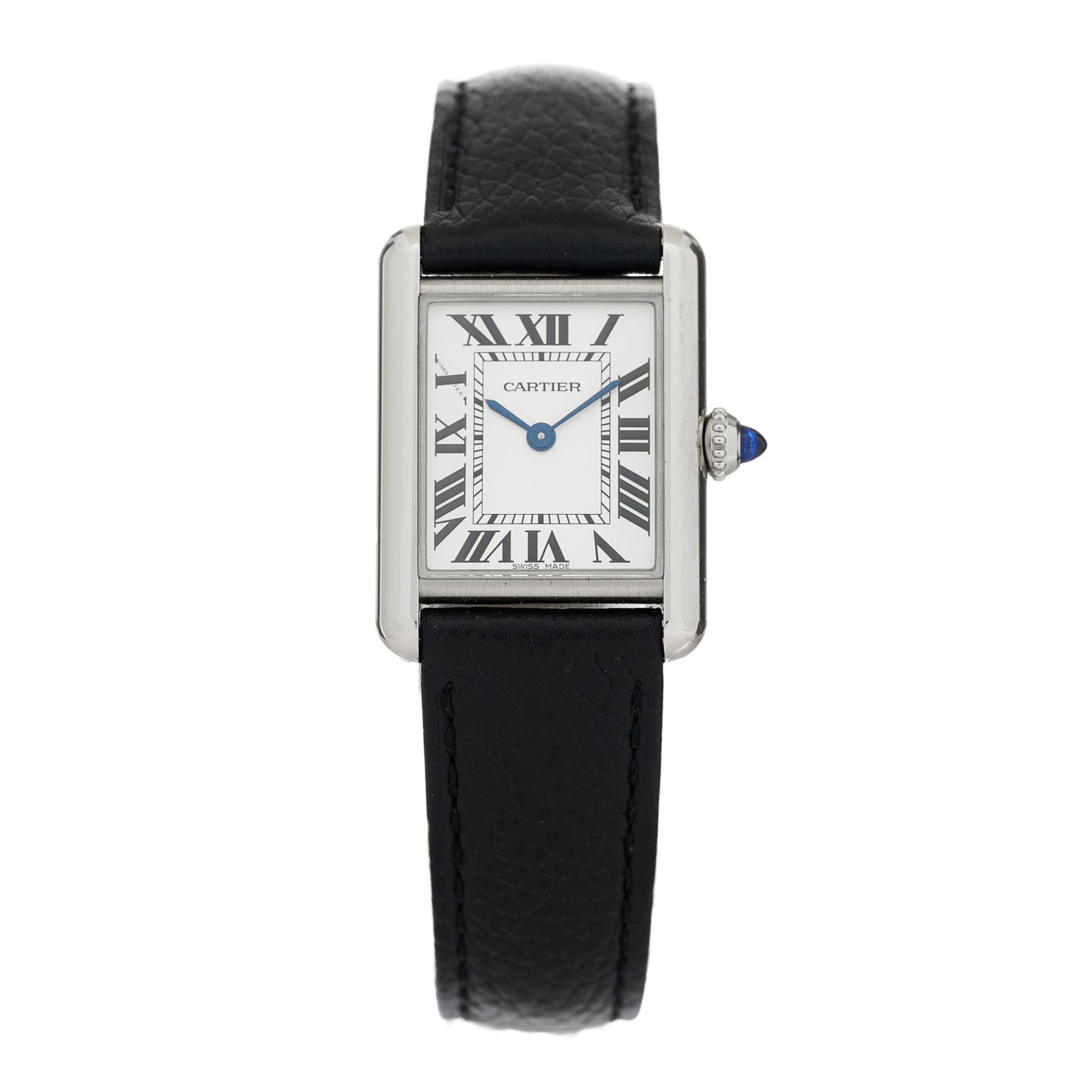 Stainless Steel Calfskin 22mm Must de Cartier Tank Quartz Watch