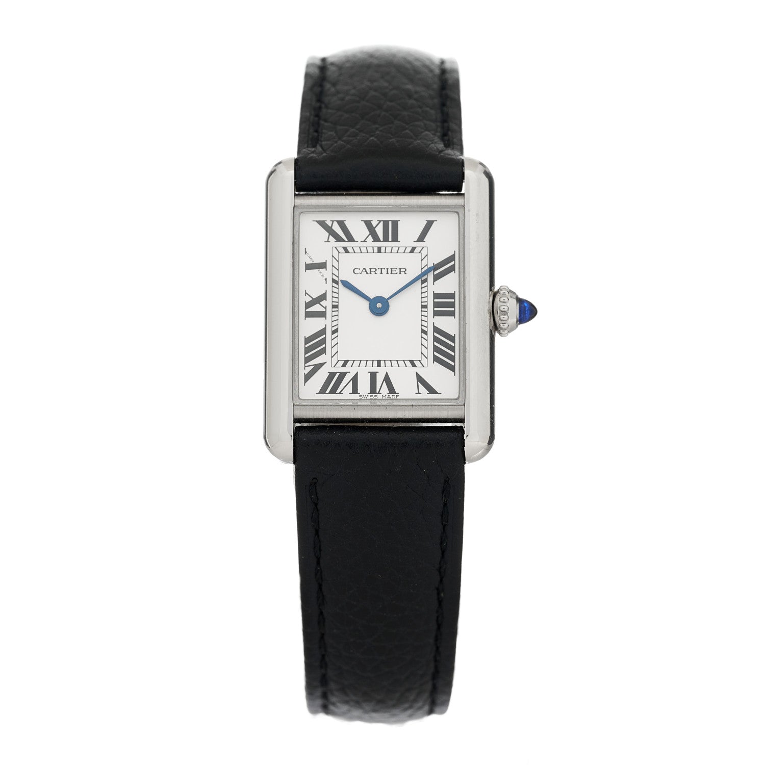 Cartier Stainless Steel Calfskin 22mm Must de Cartier Tank Quartz Watch 1 of 5