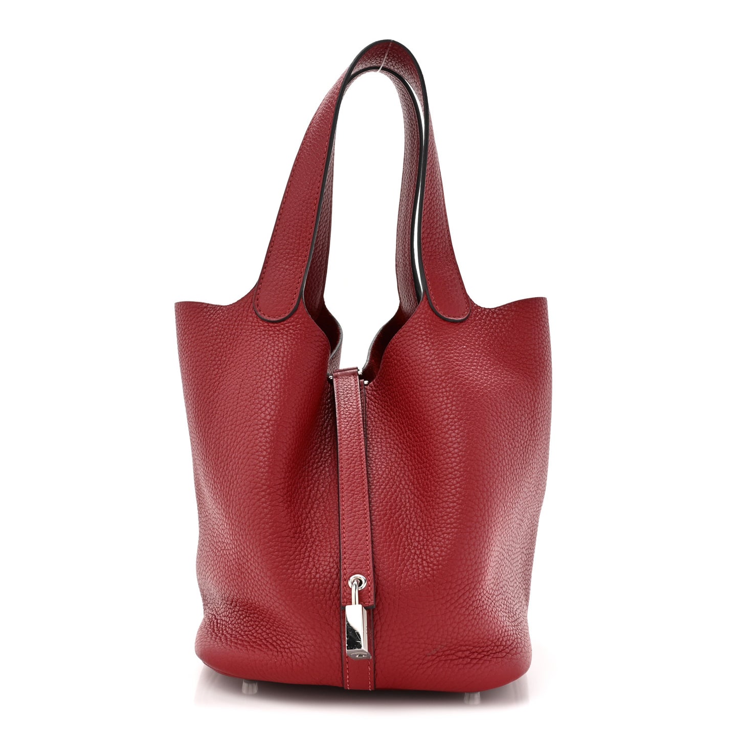 Taurillon Clemence Picotin Lock 22 MM Rouge H