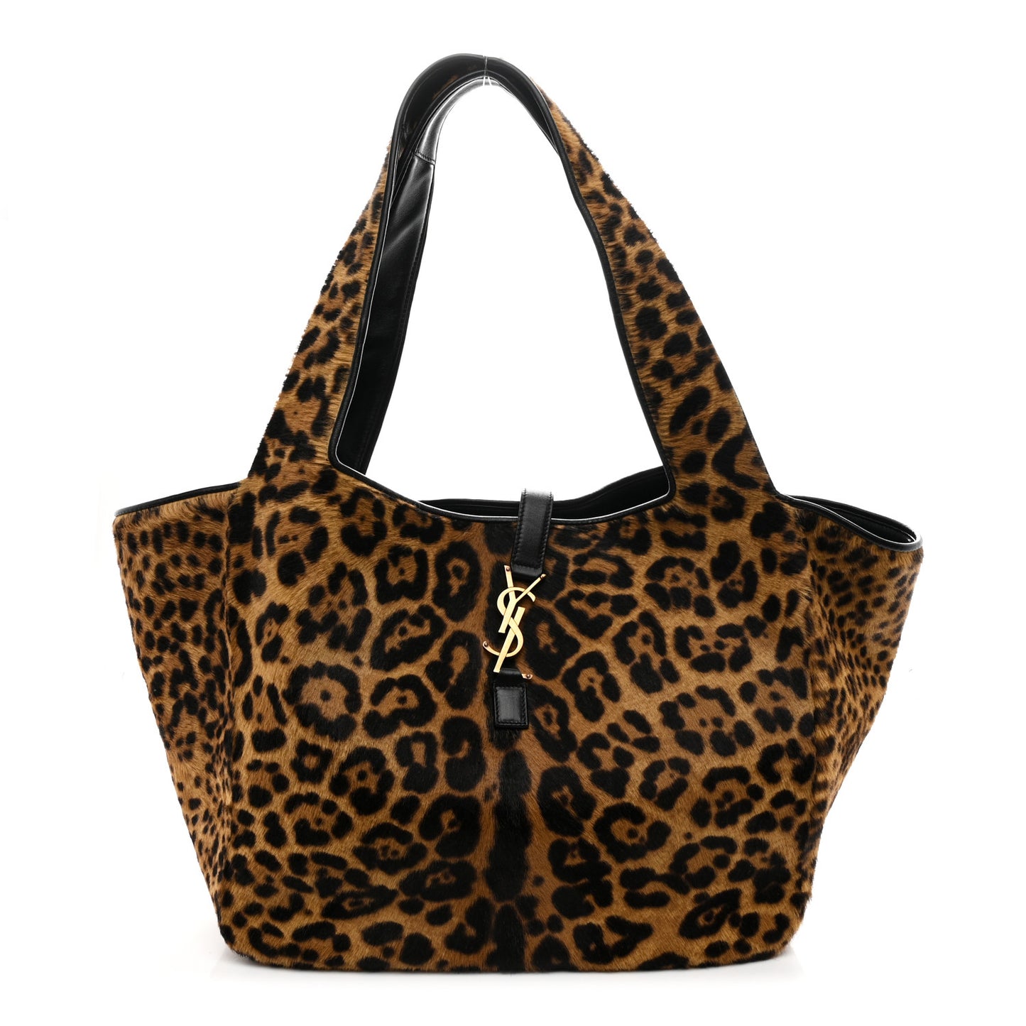Pony Hair Nappa Leopard Print Le 5 A 7 Bea Tote Earth Black