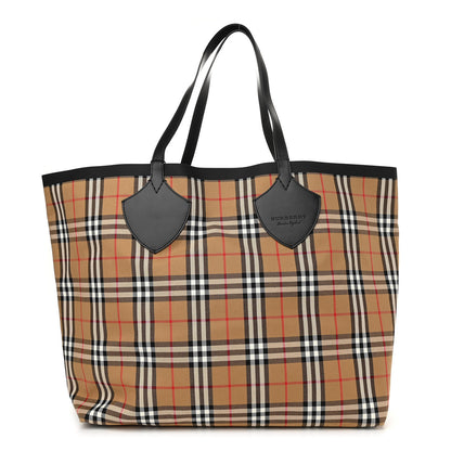 Burberry Vintage Check Extra Large The Giant Reversible Tote Antique Yellow 1 of 19