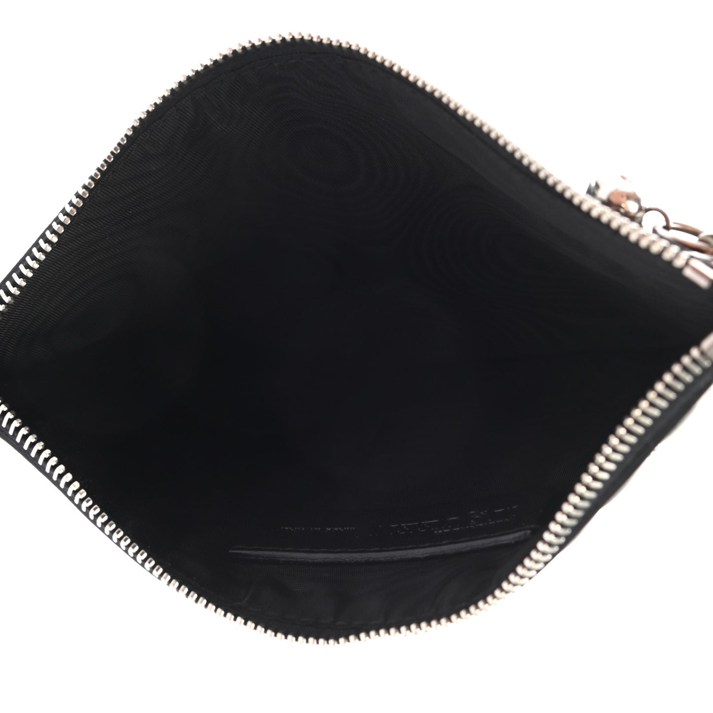 Calfskin Studded Skull Small Zipped Pouch Black