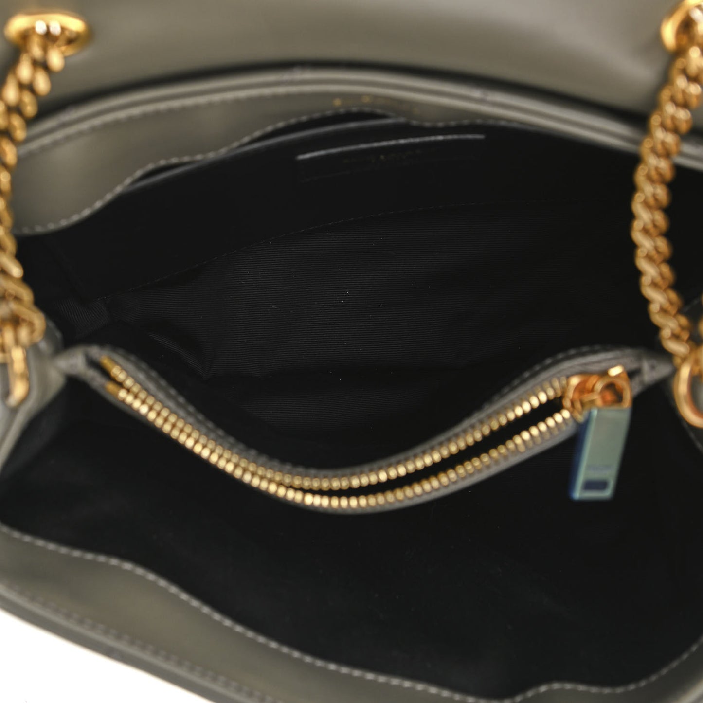 Calfskin Y Quilted Monogram Small Loulou Chain Satchel Taupe