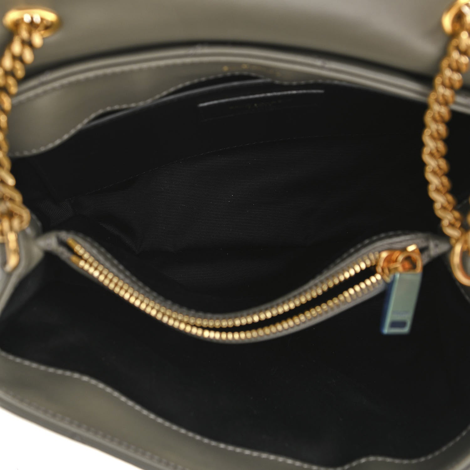 Saint Laurent Calfskin Y Quilted Monogram Small Loulou Chain Satchel Taupe 5 of 11