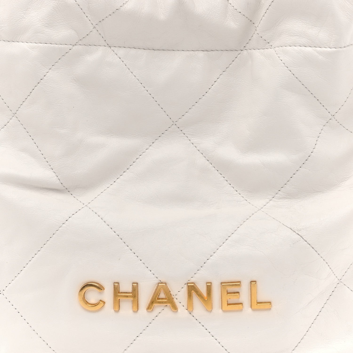 Chanel Shiny Calfskin Quilted Small Chanel 22 White 9 of 12