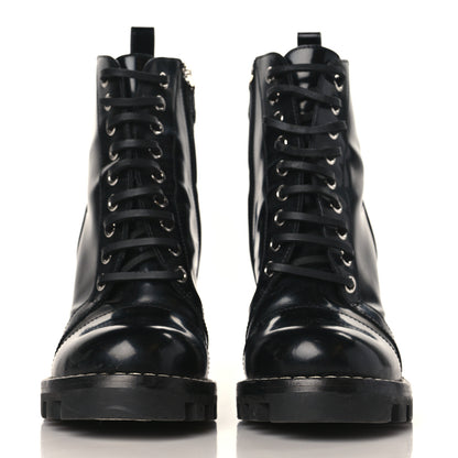 Louis Vuitton Glazed Calfskin Star Trail Ankle Boots 36.5 Black 3 of 10