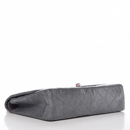 Chanel Aged Calfskin Quilted 50th Anniversary 2.55 Reissue Flap 226 Grey 4 of 13