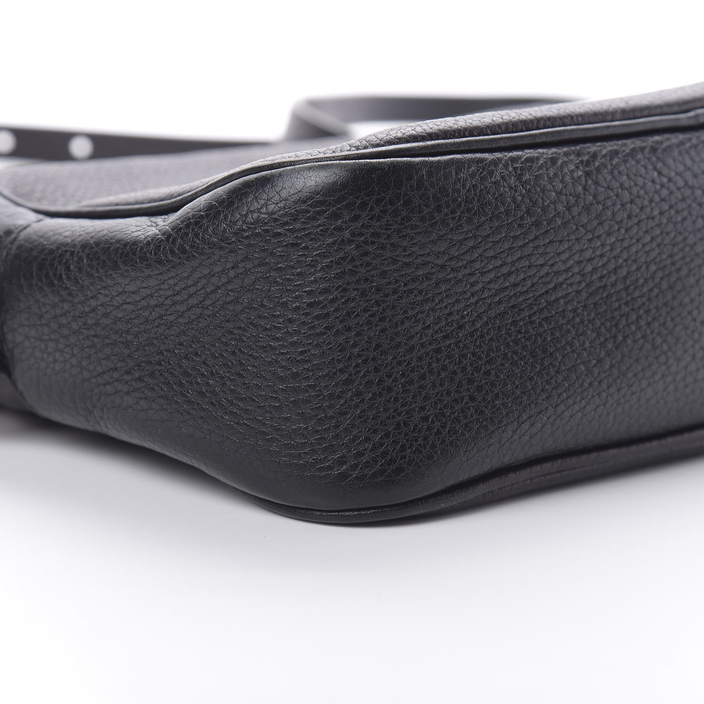Pebbled Calfskin Small Soho Disco Bag Black