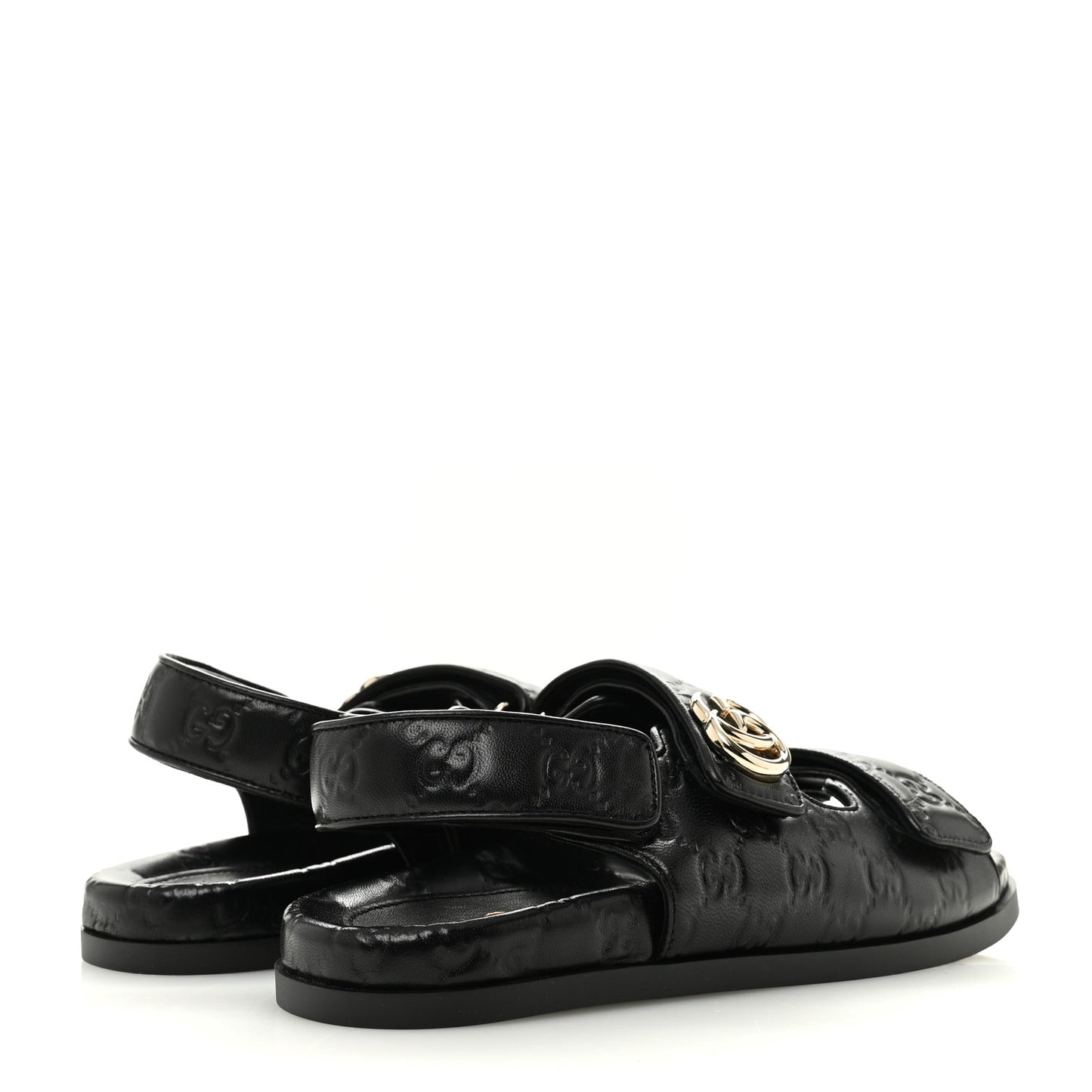 Guccissima GG Embossed Womens Sandals 39 Black