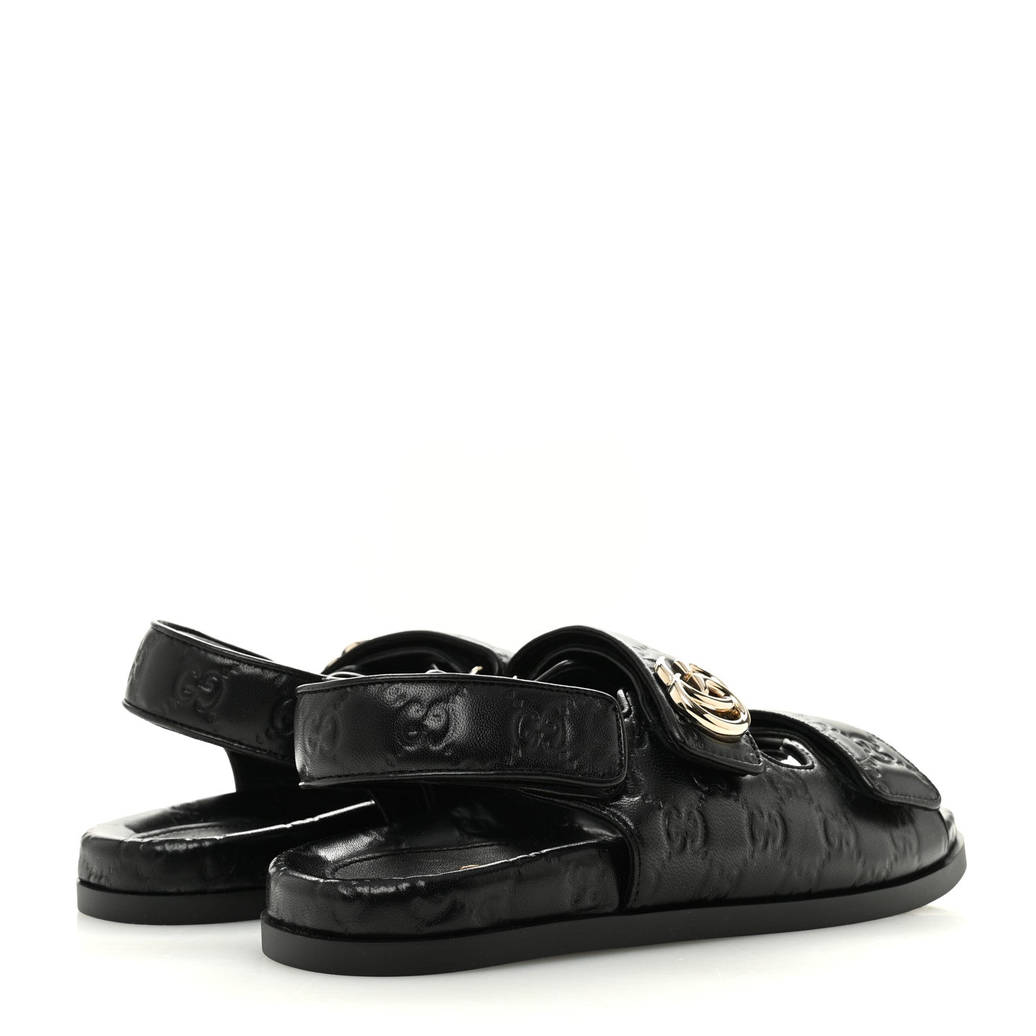 Gucci Guccissima GG Embossed Womens Sandals 39 Black 5 of 10