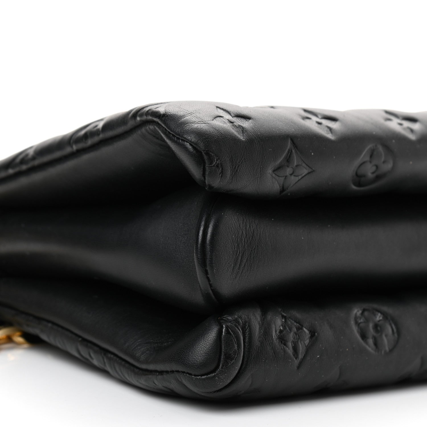 Louis Vuitton Lambskin Embossed Monogram Coussin PM Black 10 of 13