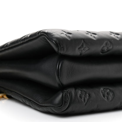 Louis Vuitton Lambskin Embossed Monogram Coussin PM Black 10 of 13