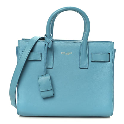 Saint Laurent Calfskin Nano Sac De Jour Turquoise 1 of 12