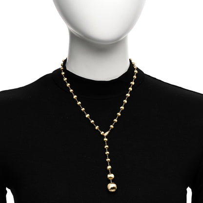 Marco Bicego 18K Yellow Gold Diamond Africa Small Bead Y Necklace 2 of 4