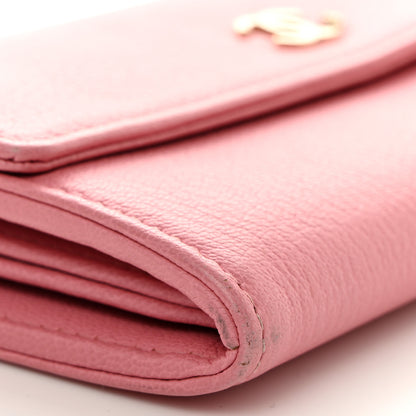 Chanel Goatskin CC Large Gusset Flap Wallet Pink 10 of 14