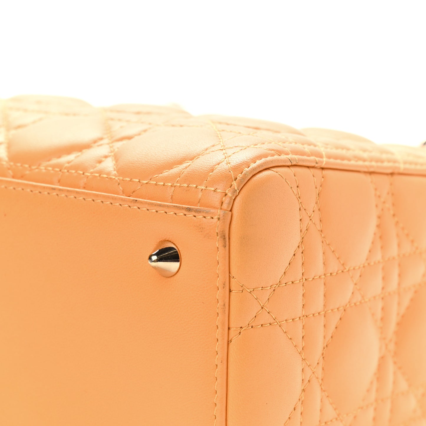 Lambskin Cannage Medium Lady Dior Orange