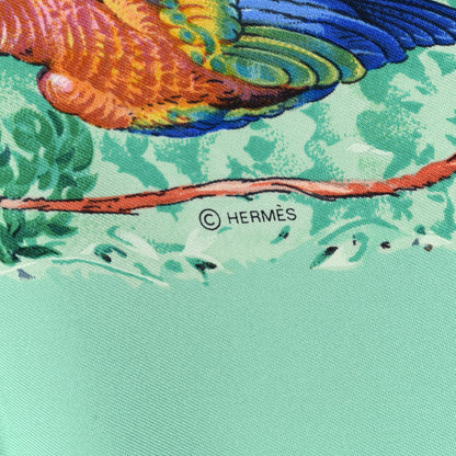 Hermes Silk Wash Equateur 90 Scarf Aqua 4 of 5