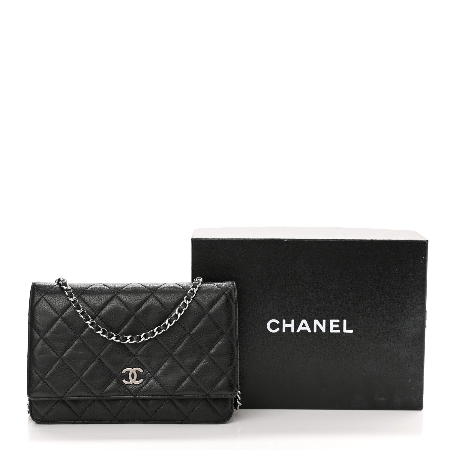 Chanel Caviar Quilted Wallet On Chain WOC Black 12 of 12