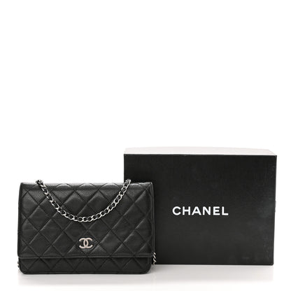 Chanel Caviar Quilted Wallet On Chain WOC Black 12 of 12