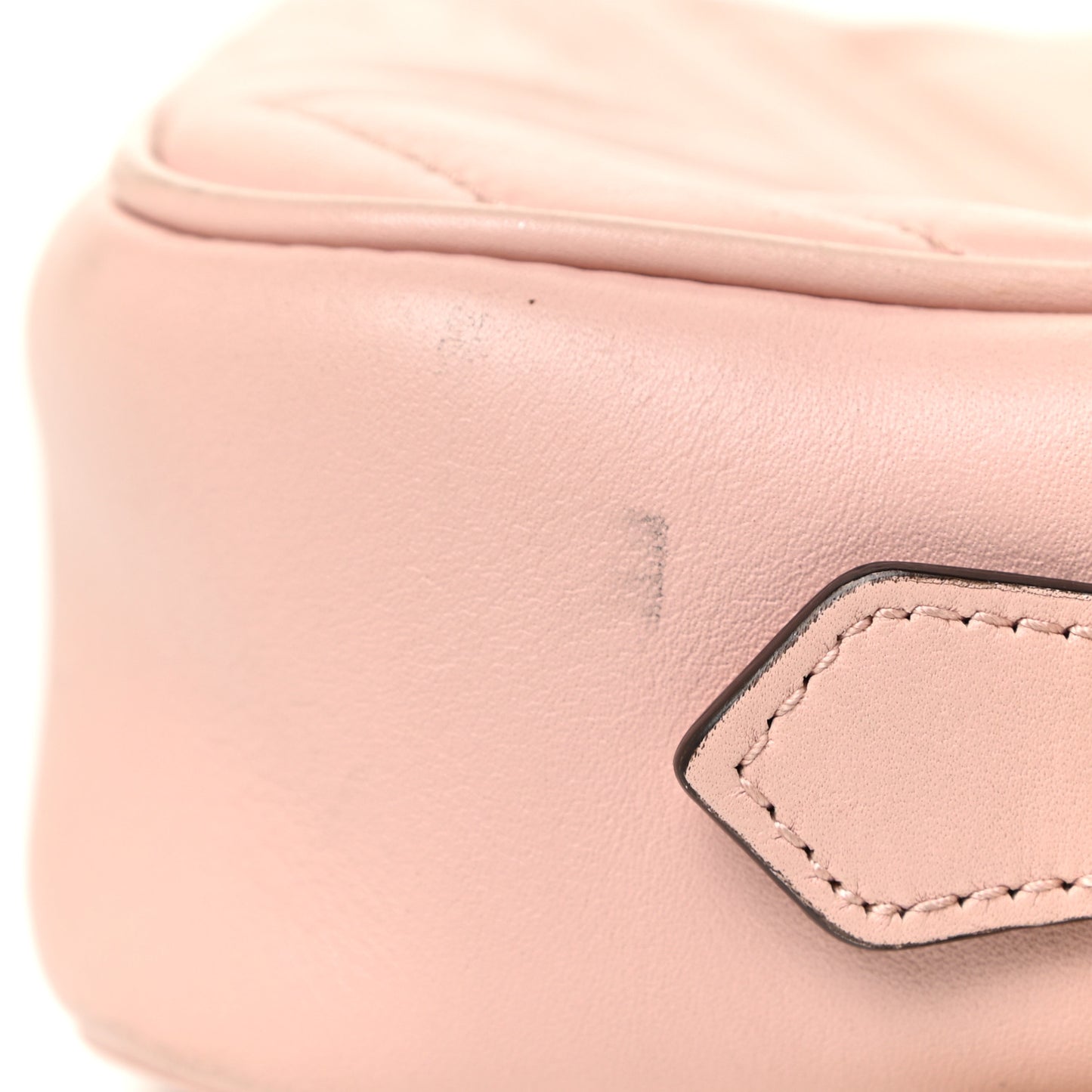 Calfskin Matelasse Mini GG Marmont Chain Shoulder Bag Perfect Pink