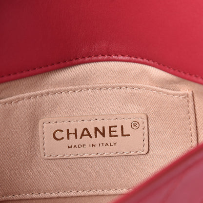Chanel Calfskin Chevron Stitched Coco Waist Bag Red 7 of 9