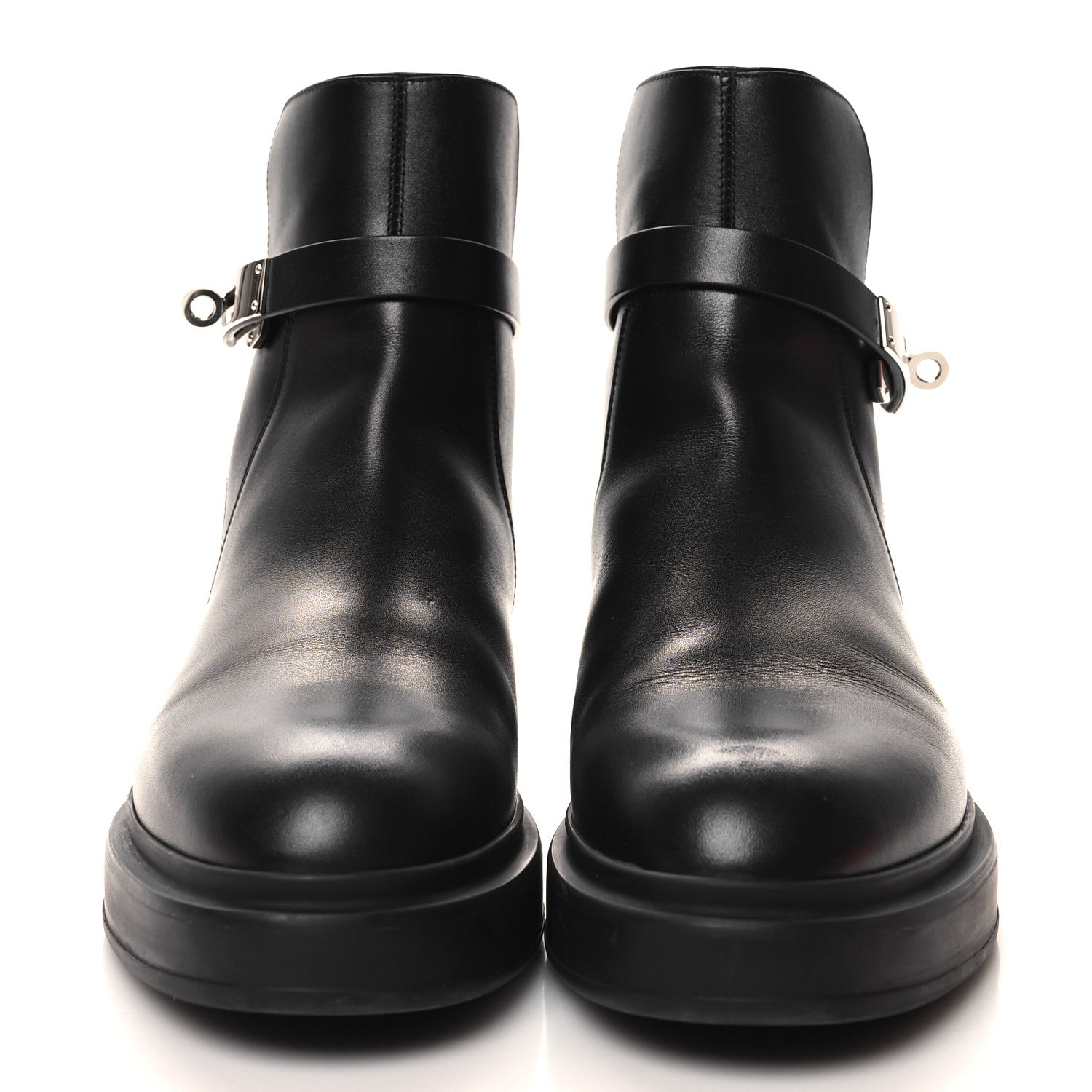 Hermes Calfskin Veo Ankle Boots 37.5 Black 2 of 9