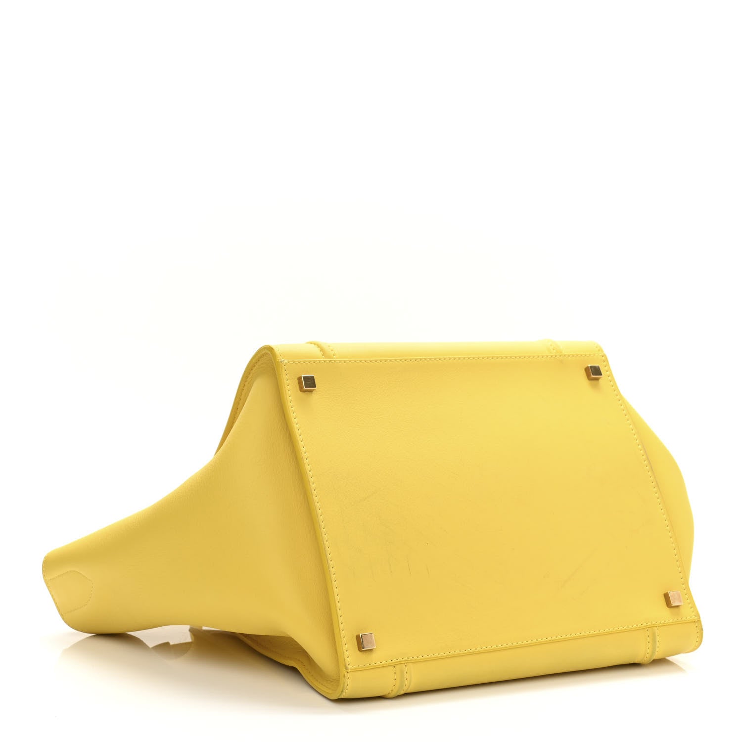 Celine Supple Calfskin Medium Phantom Luggage Sun Yellow 3 of 13