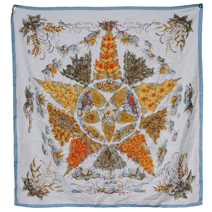 Hermes Silk Pythagore Scarf 90 Bleu 2 of 6