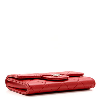 Chanel Lambskin Quilted Flap Card Holder Red 4 of 10
