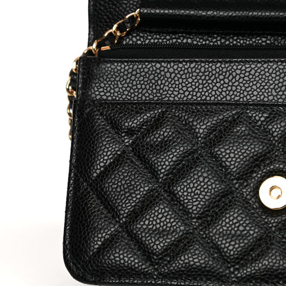 Chanel Caviar Quilted Wallet On Chain WOC Black 12 of 13