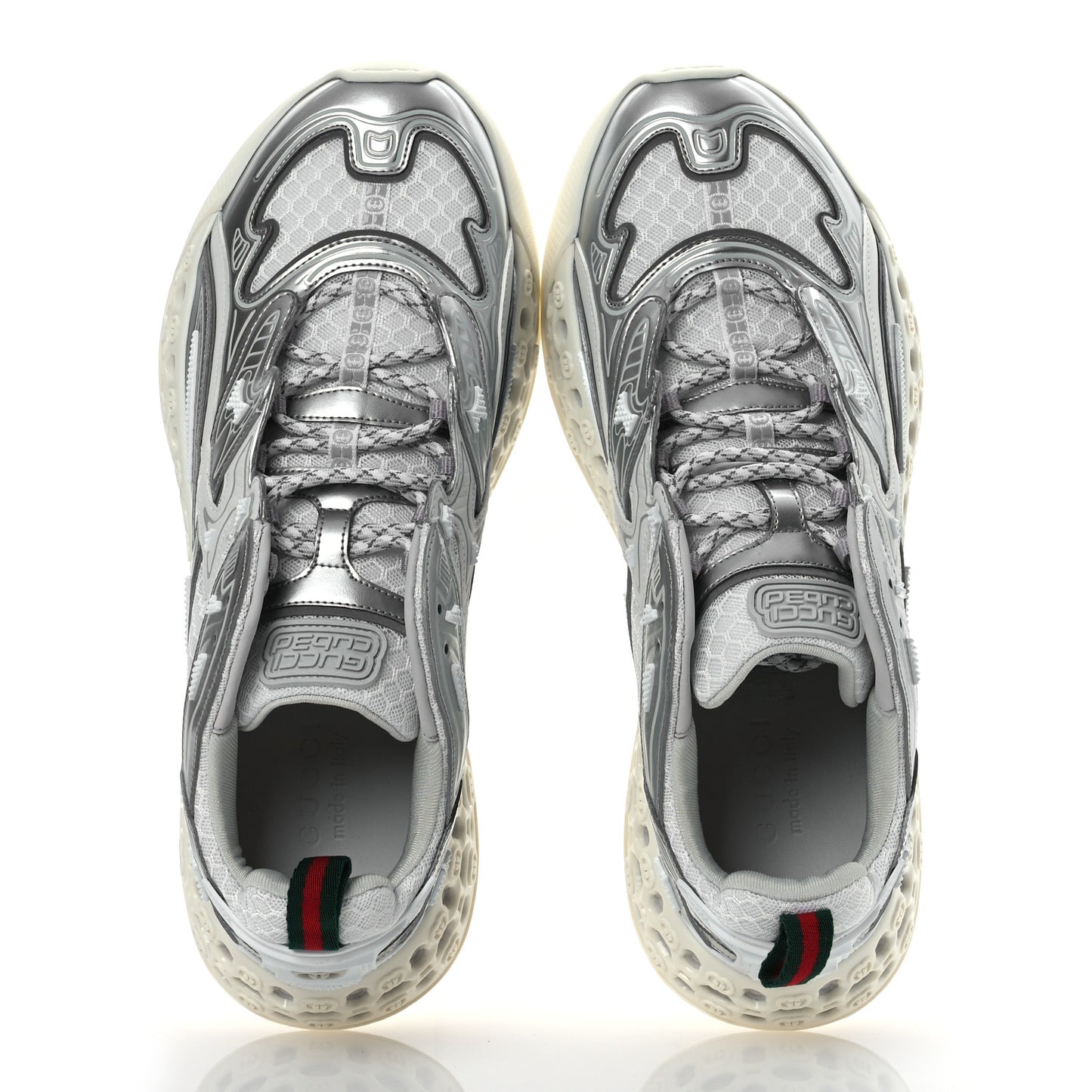 Metallic Demetra Mesh Cub3d Mens Sneakers 10 Grey White