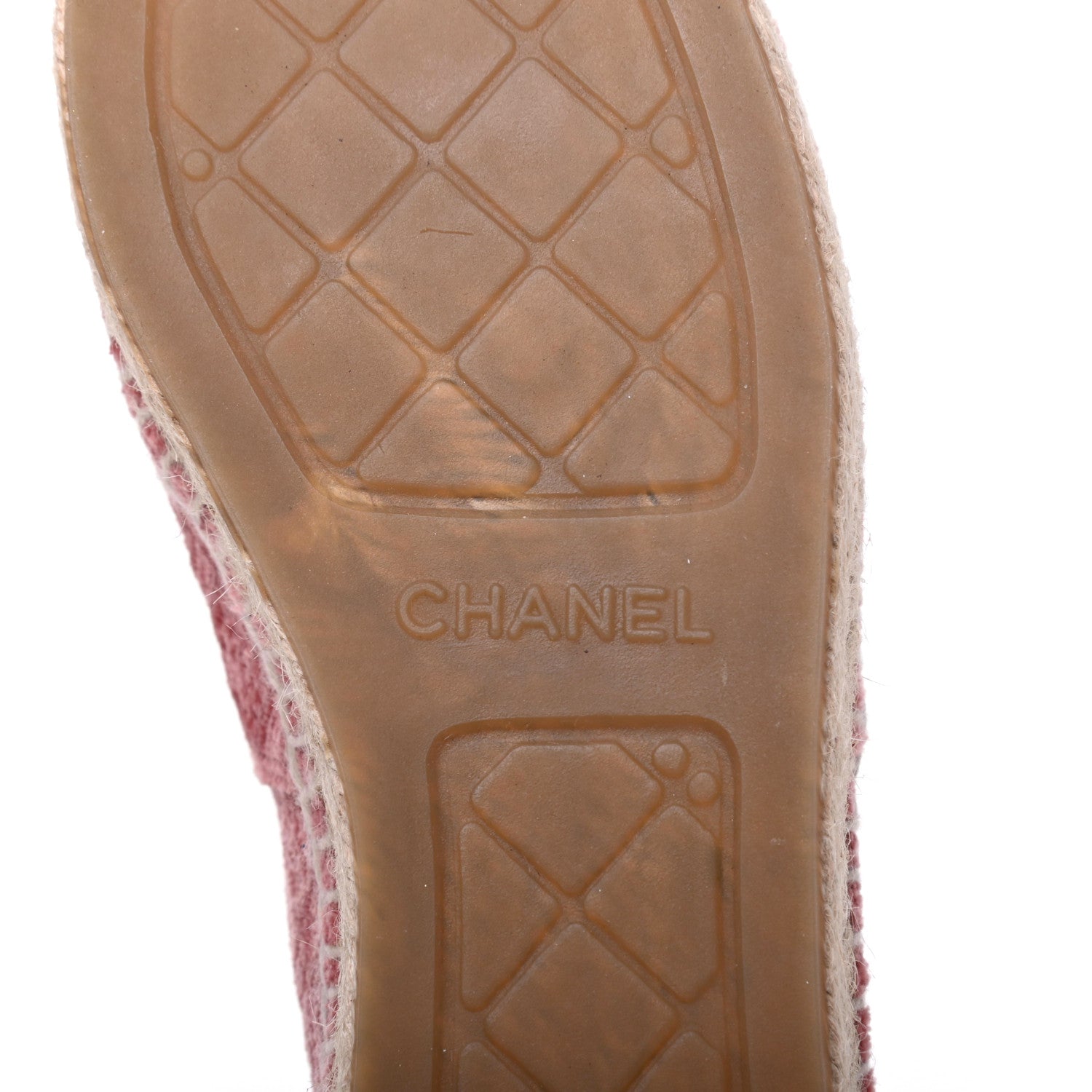 Chanel Velvet Grosgrain Quilted Camellia CC Espadrilles 39 Pink Black 6 of 9