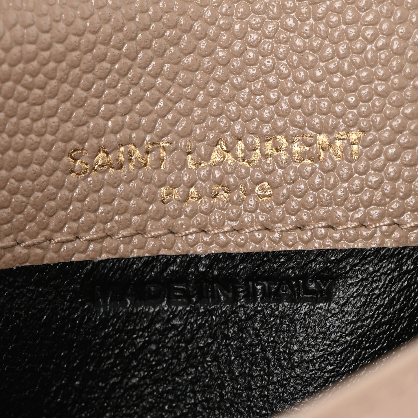 Grain De Poudre Uptown Monogram Card Case Dark Beige