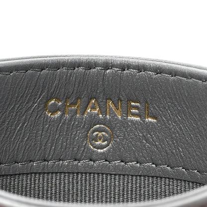 Chanel Lambskin Quilted Chanel 19 Card Holder Grey 6 of 13