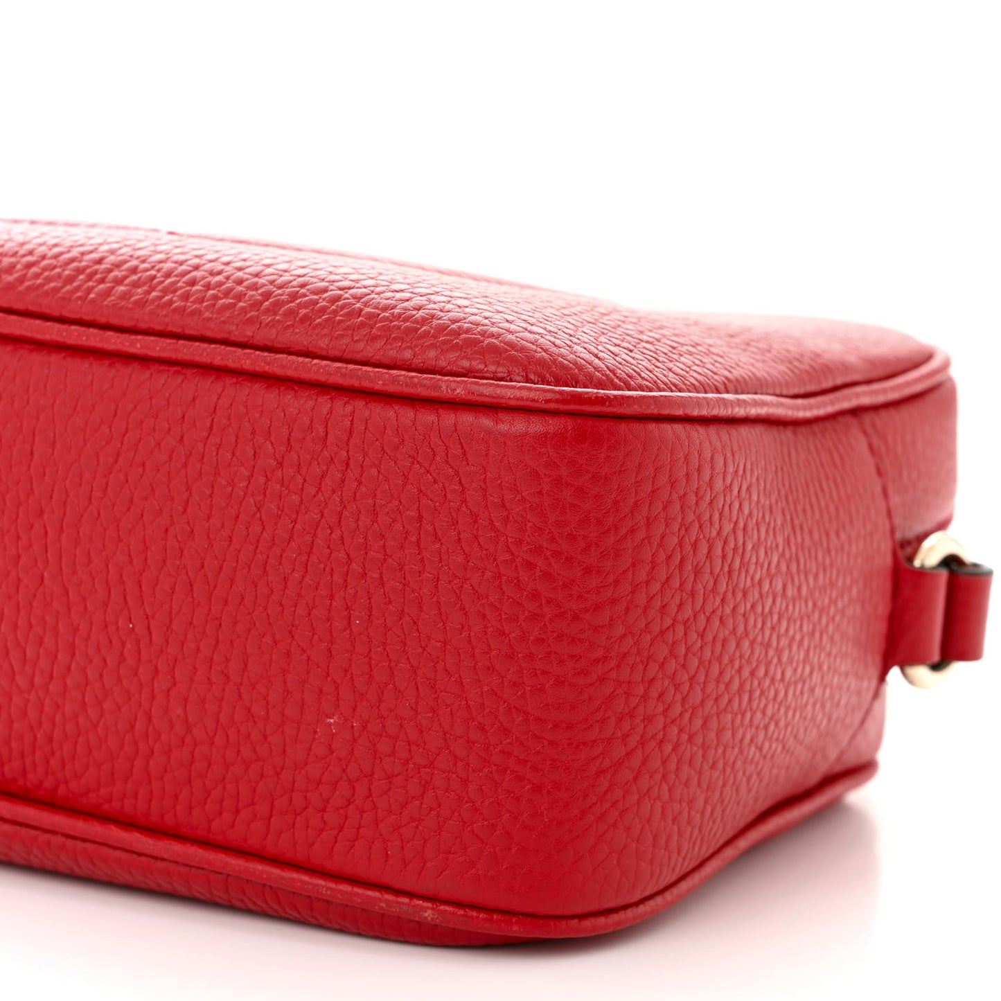 Pebbled Calfskin Small Soho Disco Bag Vibrant Red