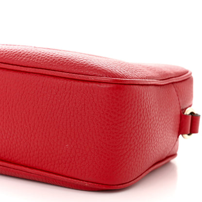 Gucci Pebbled Calfskin Small Soho Disco Bag Vibrant Red 10 of 13