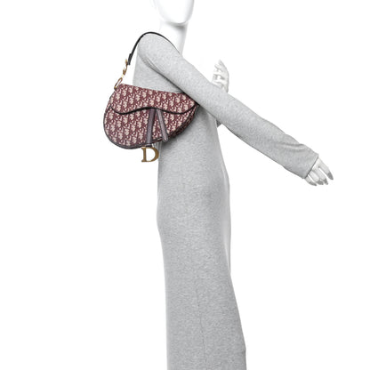 Christian Dior Oblique Saddle Bag Burgundy 2 of 10