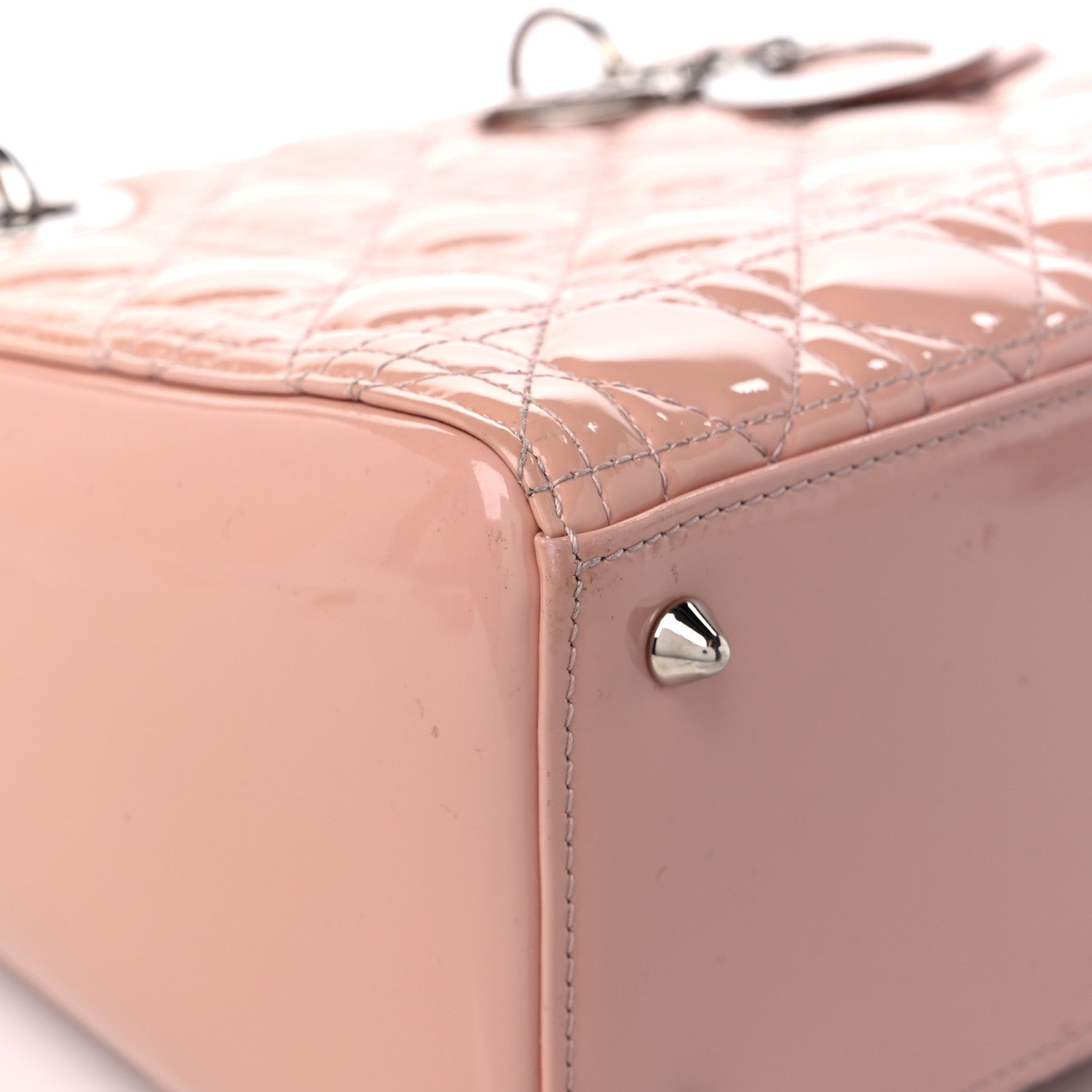Christian Dior Patent Cannage Medium Lady Dior Rose Clair 7 of 14