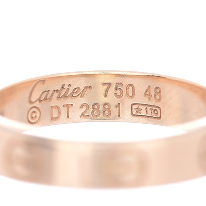 Cartier 18K Yellow Gold 3.5mm LOVE Wedding Band Ring 48 4.5 4 of 4