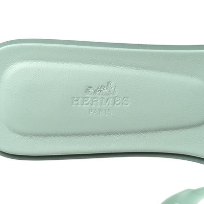 Hermes Epsom Oran Sandals 40 Vert Embrun 6 of 8
