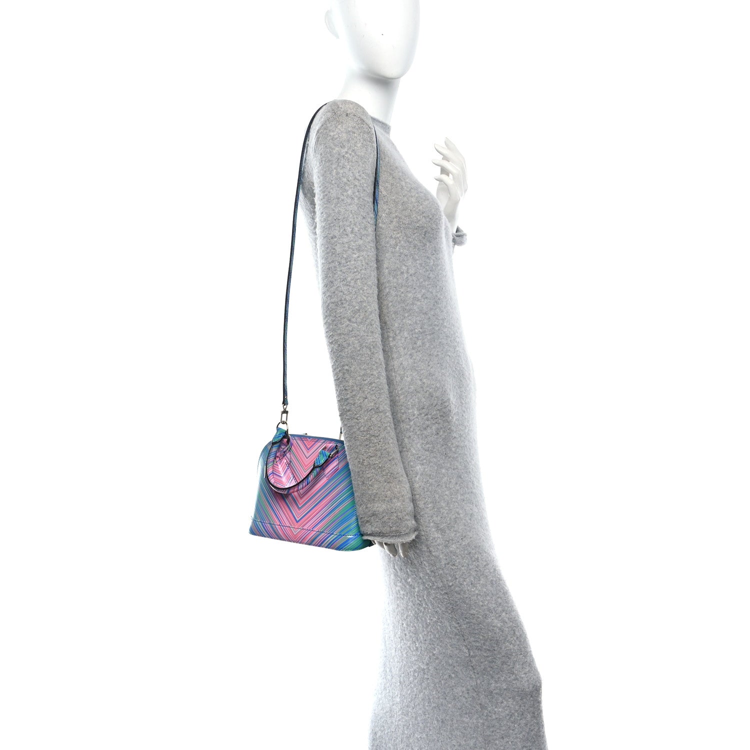 Louis Vuitton Epi Tropical Alma BB Blue Rose 2 of 9