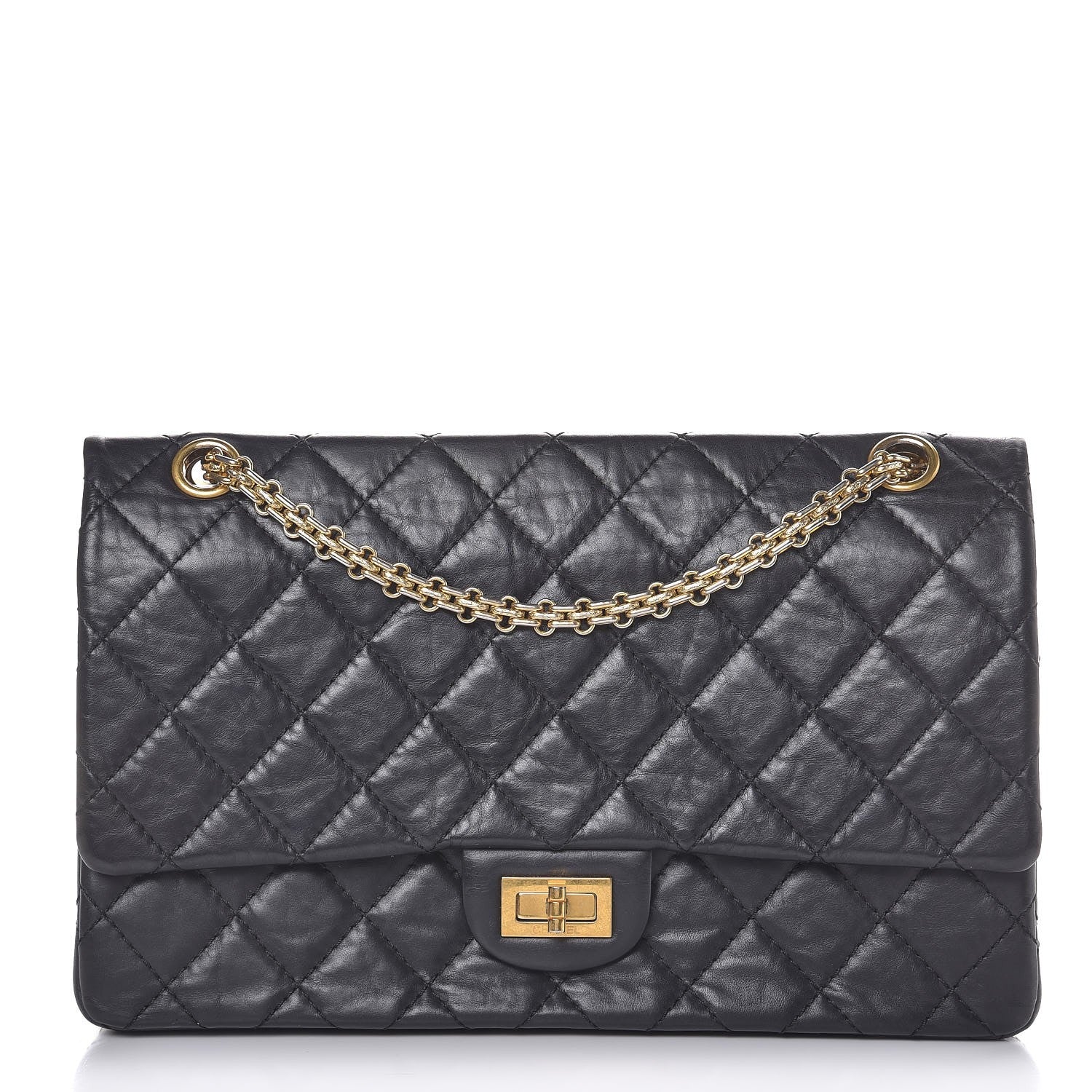 Chanel Aged Calfskin Quilted 2.55 Reissue 226 Flap Black 1 of 9