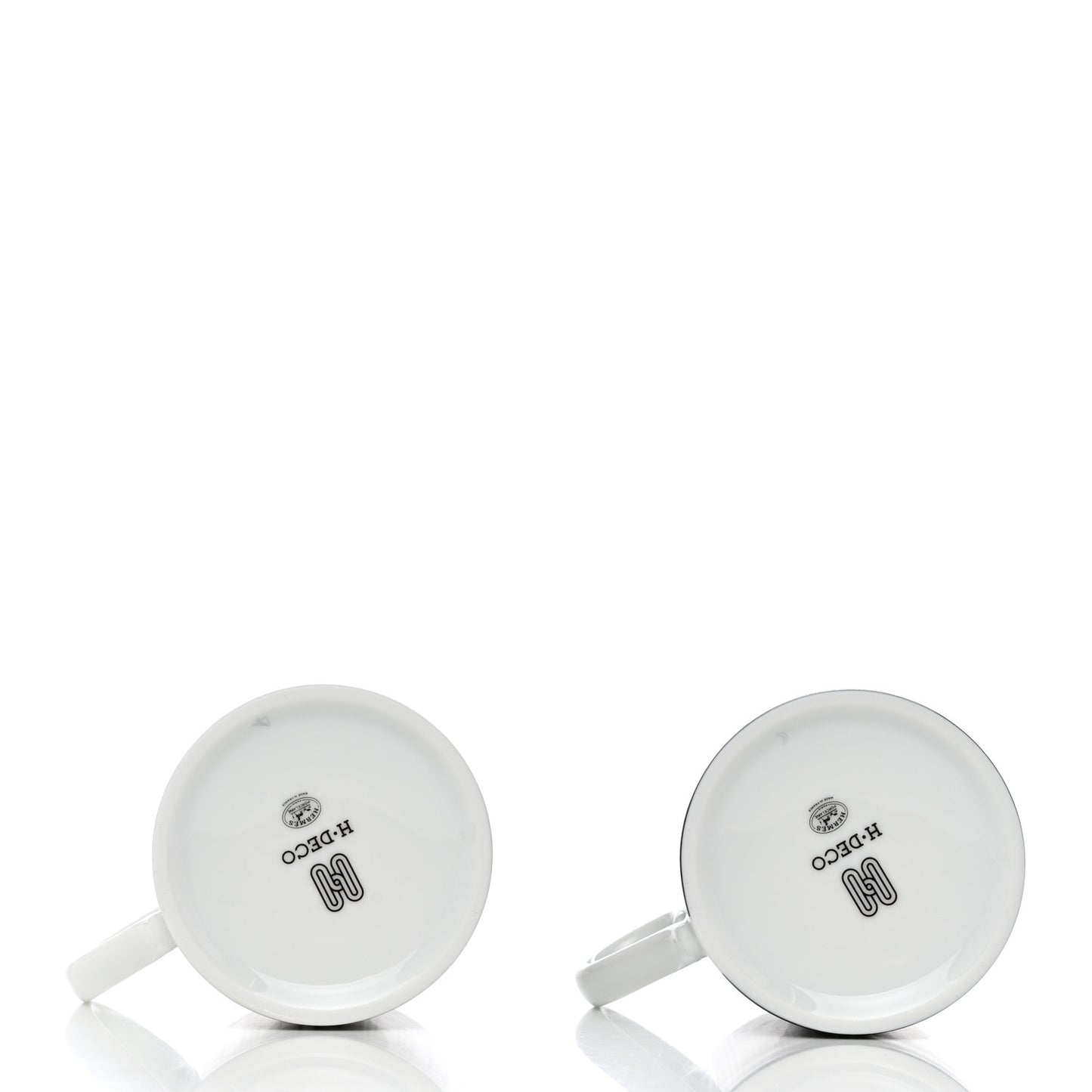 Porcelain H Deco Mug Set of 2