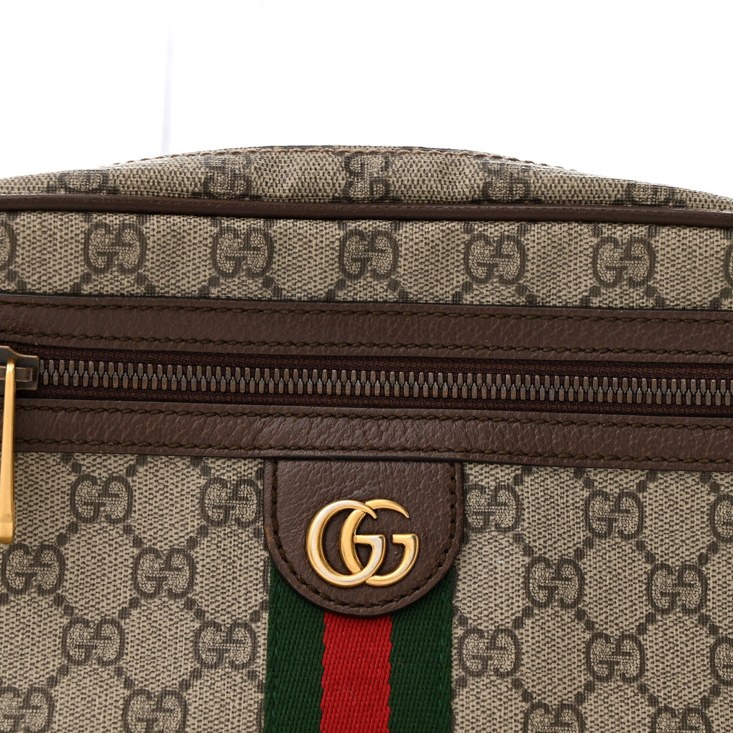 Gucci Soft GG Supreme Monogram Medium Ophidia Belt Bag Dark Brown 8 of 13