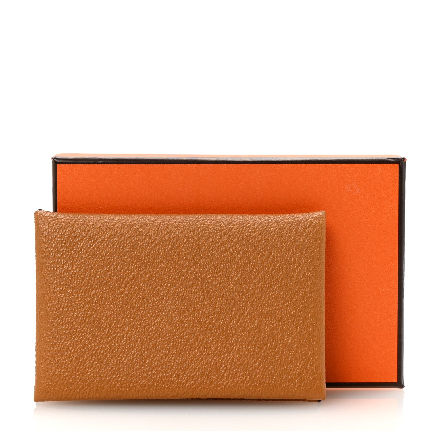 Hermes Chevre Mysore Calvi Card Case Caramel 8 of 8
