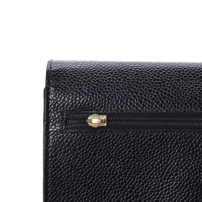 Chanel Caviar Timeless CC Wallet On Chain WOC Black 11 of 11